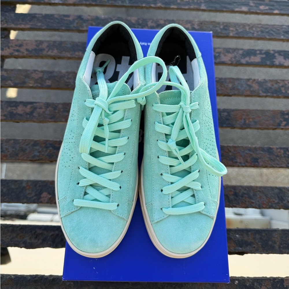 P448 Jack Low Top Sneakers in Aqua - Picture 14 of 15